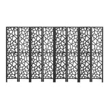 8 Panel Room Divider Screen Clover Black