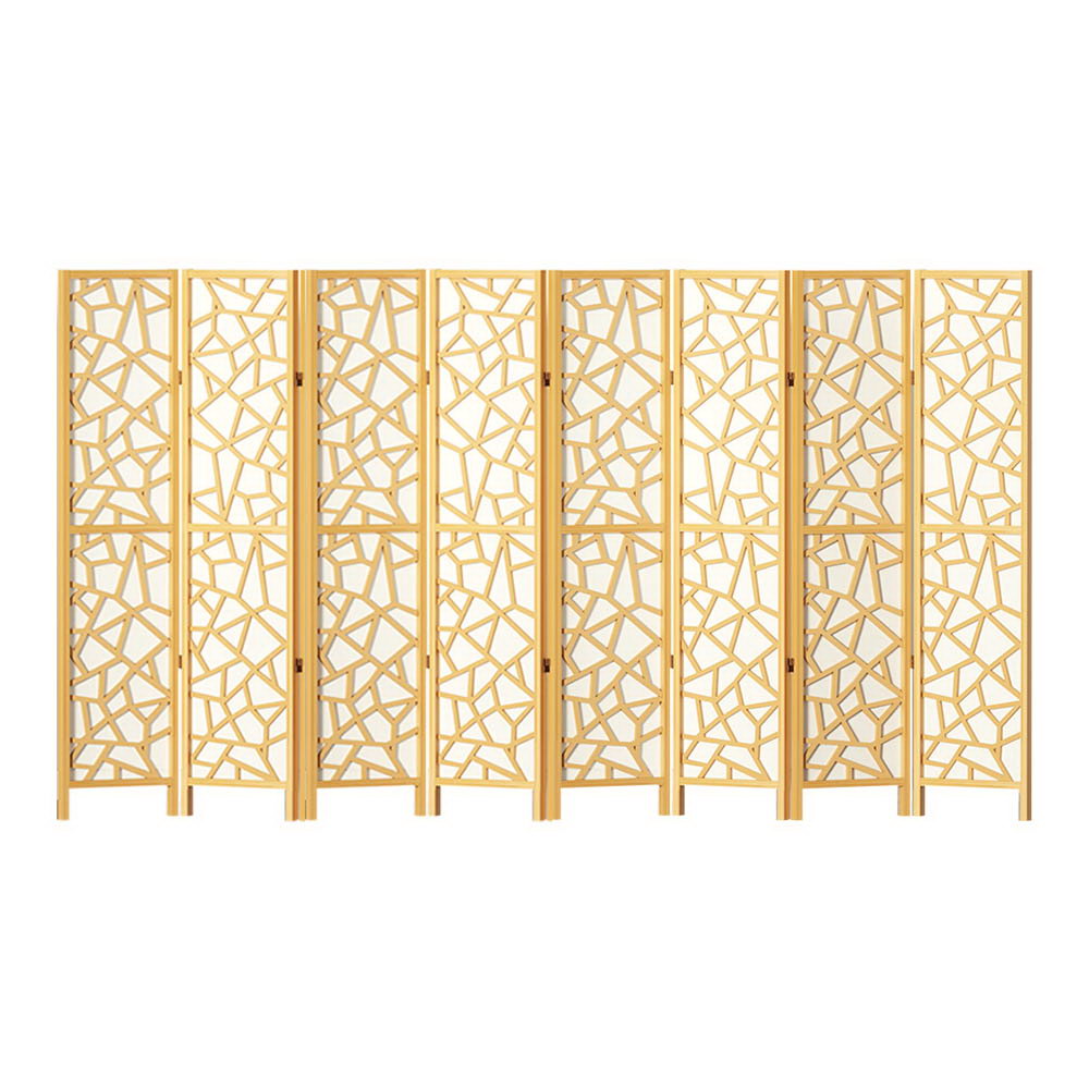 8 Panel Room Divider Screen Natrual