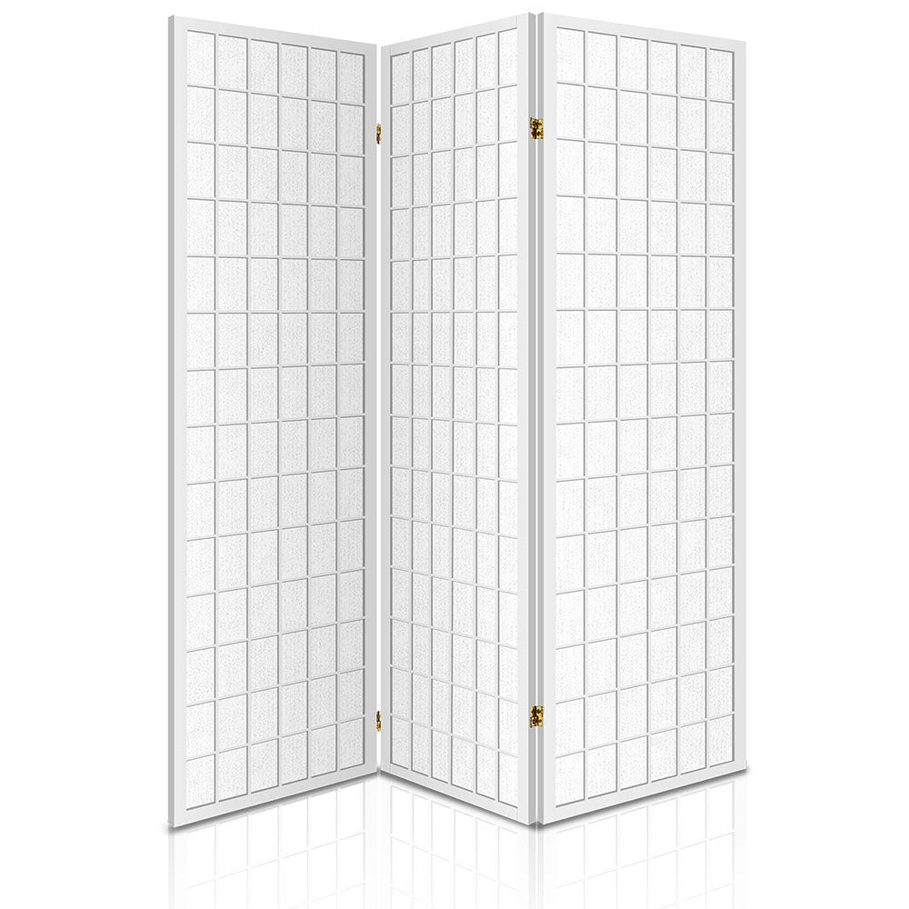 white wooden room divider