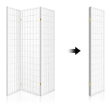 white wooden room divider