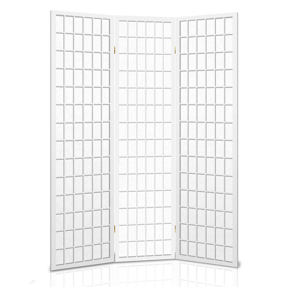 white wooden room divider