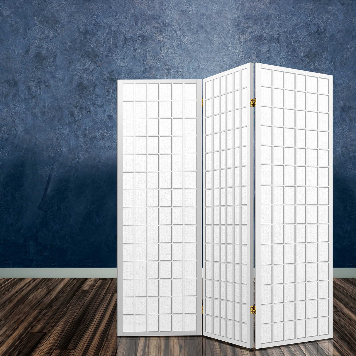 white wooden room divider