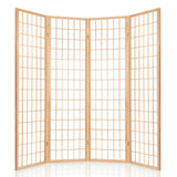 4 Panel Room Divider Screen Natural