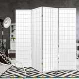 4 Panel Room Divider Screen White