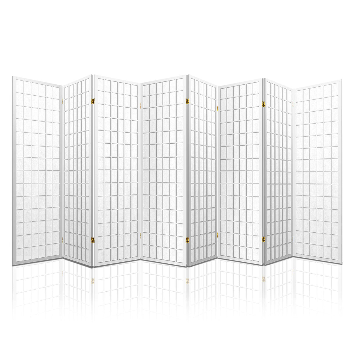 8 Panel Room Divider Screen 348x179cm White