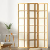 3 Panel Room Divider Screen 132x178.5cm Natural