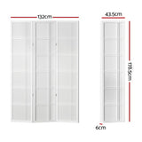 3 Panel Room Divider Screen 132x178.5cm White