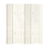 4 Panel Room Divider Screen White