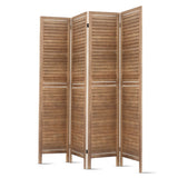 4 Panel Room Divider Screen 160x170cm Natural Paulownia