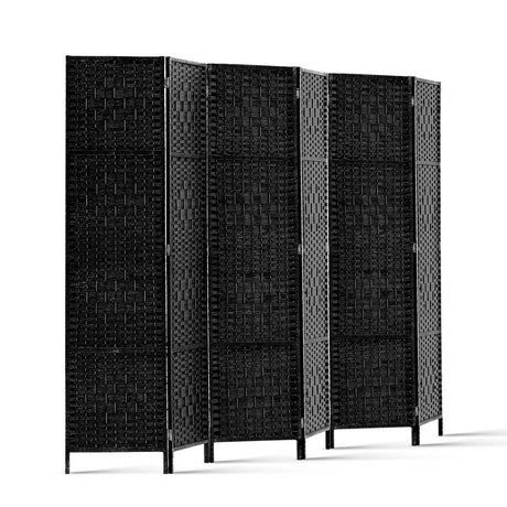 6 Panel Black Room Divider