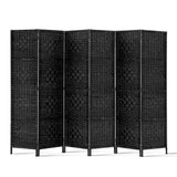 6 Panel Black Room Divider