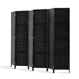 6 Panel Black Room Divider