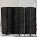 6 Panel Black Room Divider