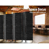 8 Panel Room Divider Screen 325x170cm Clover Black