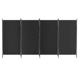 4 Panel Room Divider Screen Black