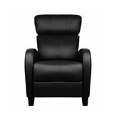 PU Leather Armchair Recliner - Black