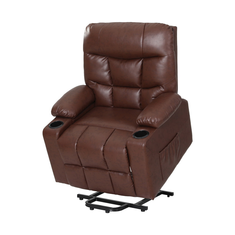 Brown Recliner Chair Lift Assist