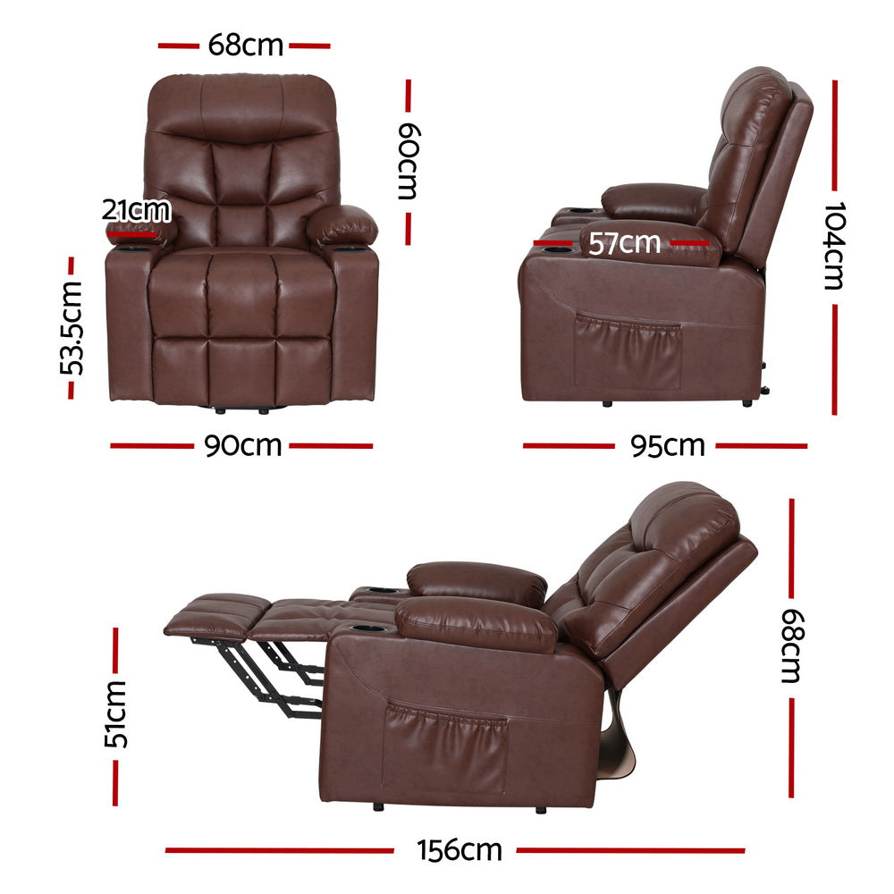 Brown Recliner Chair Lift Assist