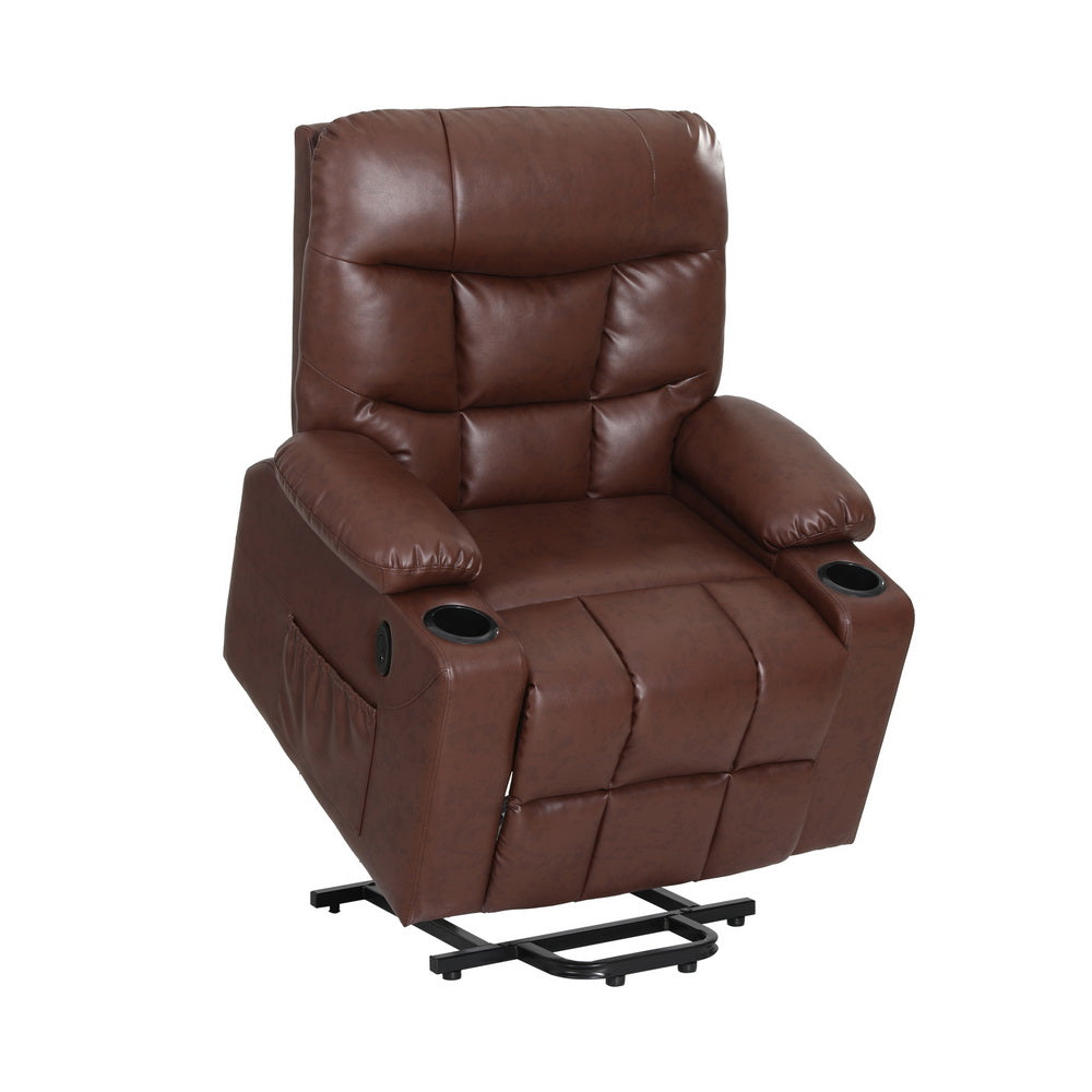 Brown Recliner Chair Lift Assist