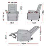 Grey Lift Assist Recliner Chair