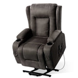 Suede Grey Massage Recliner Chair