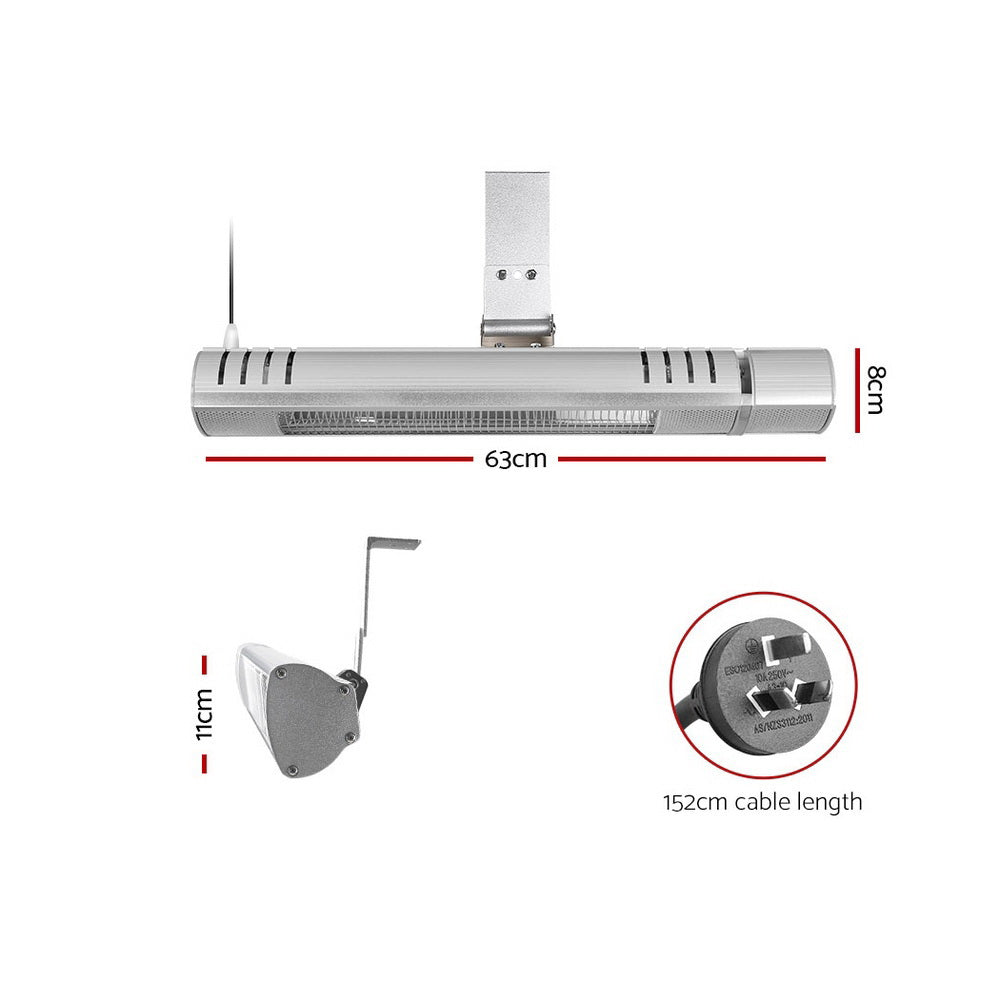 Electric Strip Heater Infrared Radiant Heaters 2000W