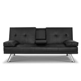 3-Seater Futon Black