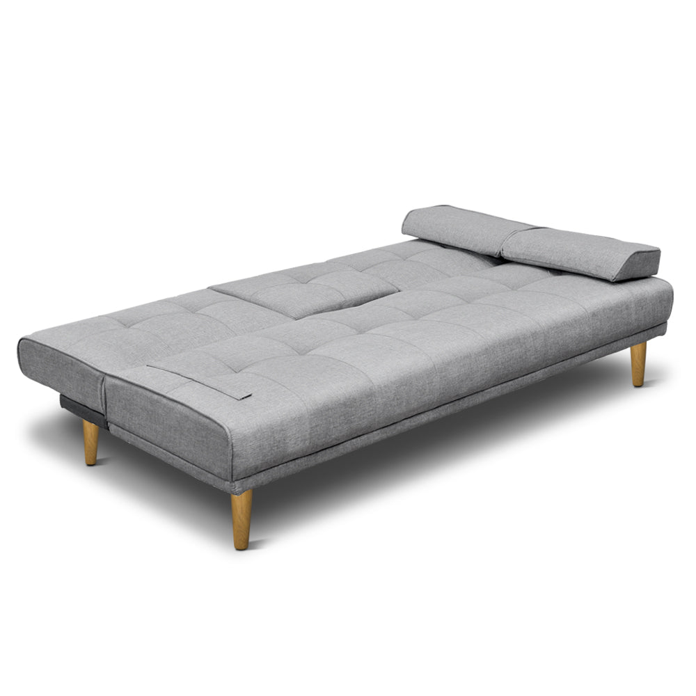 3-Seater Sofa Bed Grey