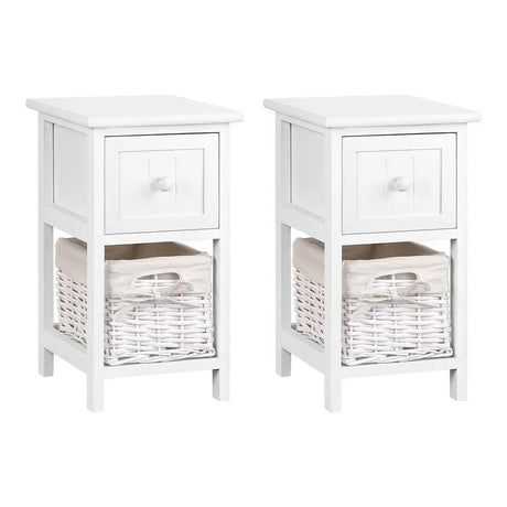Claire White Bedside Table x 2