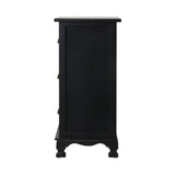 Black Bedside Table 3 Drawers