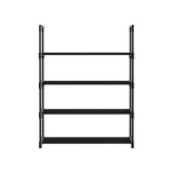 Shoe Rack Stackable 4 Tiers 80cm Shoes Shelves Storage Stand Black