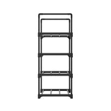 Shoe Rack Stackable 4 Tiers 80cm Shoes Shelves Storage Stand Black