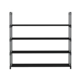 Shoe Rack Stackable 4 Tiers 80cm Shoes Shelves Storage Stand Black