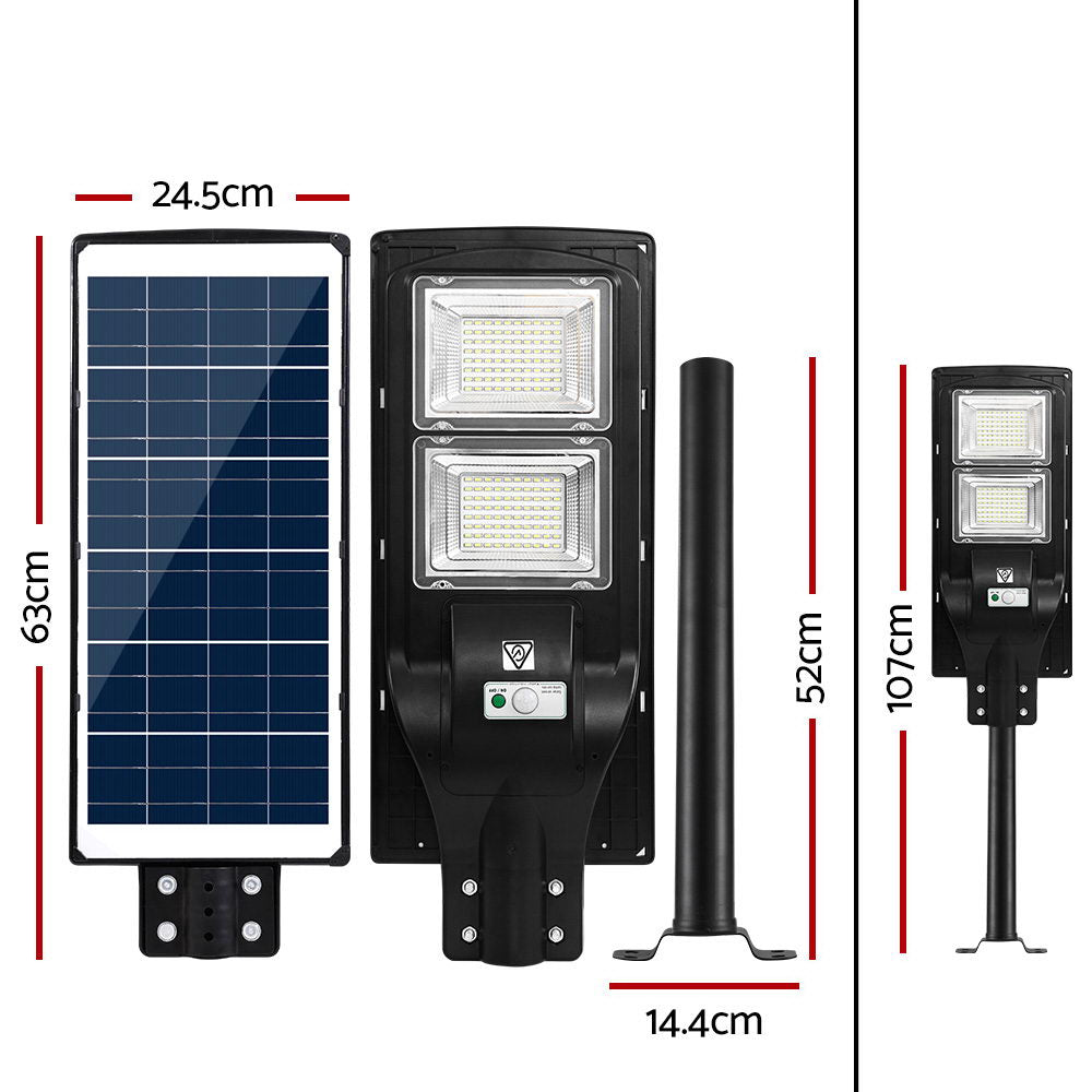 Leier 160 LED Solar Street Light 120W Flood Motion Sensor Remote Outdoor Wall Lamp