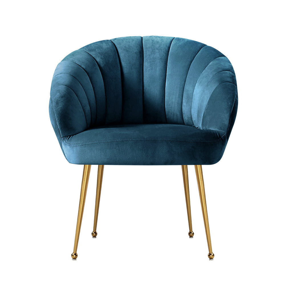 Ember Armchair Velvet Blue