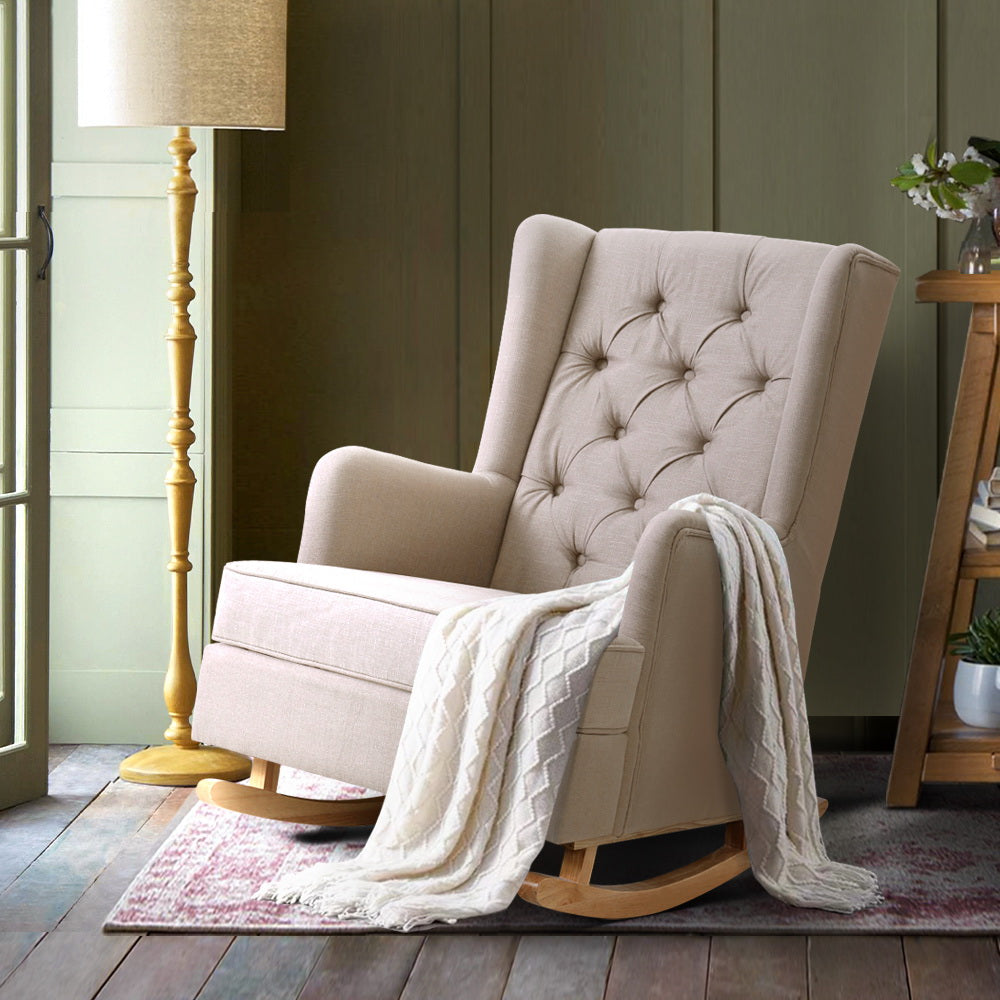 Gaia Rocking Chair Beige