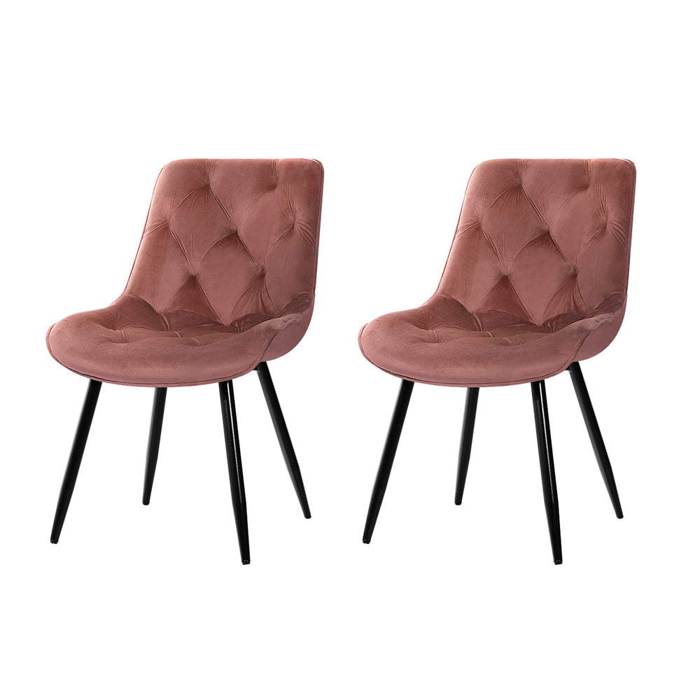 Starlyn Dining Chairs Pink x2