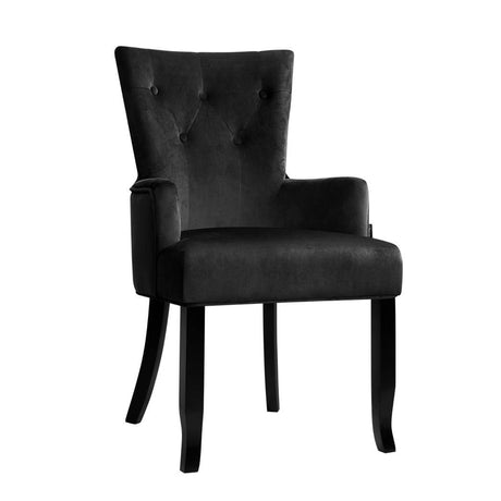 Cayes Black French Provincial Dining Chair