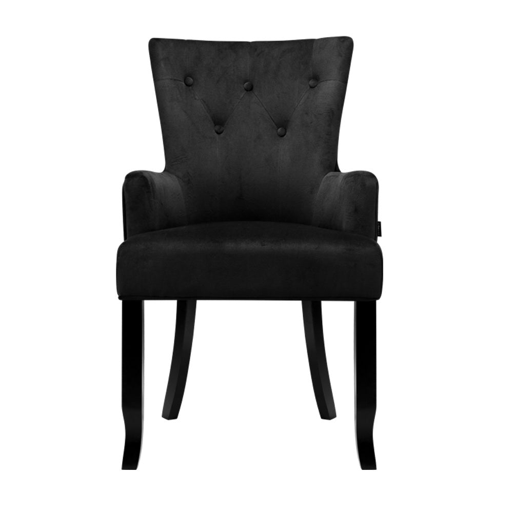 Cayes Black French Provincial Dining Chair