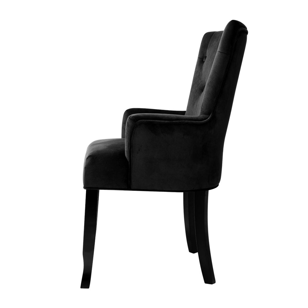 Cayes Black French Provincial Dining Chair