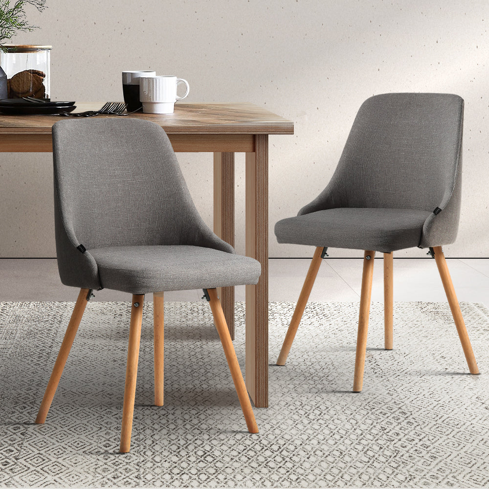 Kalmar Dining Chairs Set Of 2 Grey