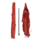 Havana Outdoors Beach Umbrella 2.4M Outdoor Garden Beach Portable Shade Shelter - Red