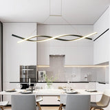 Modern LED Chandelier Lighting Lamps Bedroom Kitchen (Black, L80cm Pendant)