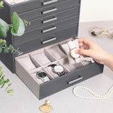 Jewellery Grey Box, 6 Layers,  5 Drawers