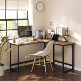 L-Shaped Desk with Screen Stand