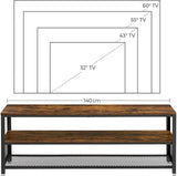 Industrial TV Cabinet Sturdy Wooden Entertainment Unit