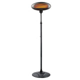 Ember 2000W 2.1m Free Standing Adjustable Portable Outdoor Electric Patio Heater Black