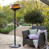 Ember 2000W 2.1m Free Standing Adjustable Portable Outdoor Electric Patio Heater Black