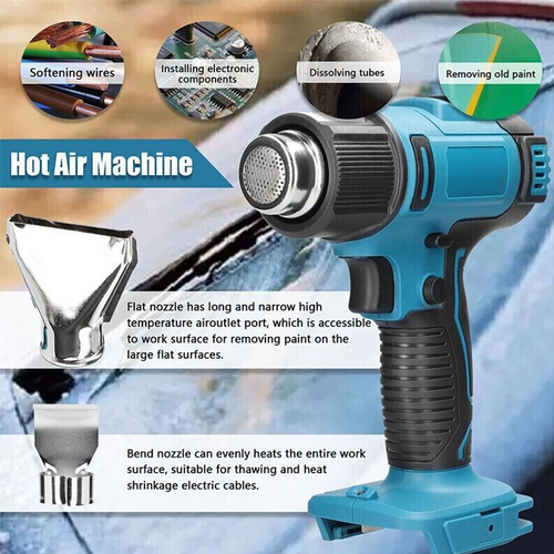 2000W Electric Hot Air Heat Gun with Nozzles Cordless Handheld For Makita 18V AU