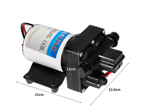 12V Caravan Water Pump High Pressure Self-priming rv Camping Boat 70PSI 20.8L/M